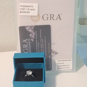 Moissanite Silver Ring with Dazzling Stone